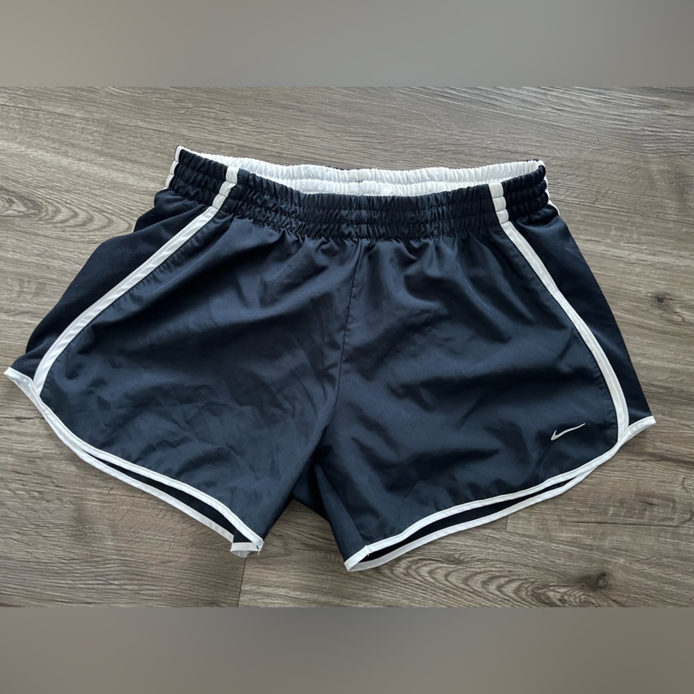 Nike Navy and White Athletic Shorts